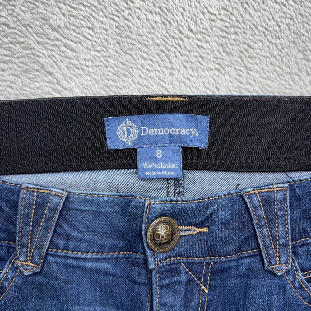 Democracy Jeans Womens 8 Blue Ab'solution Straight Leg Stretch Denim Slimming - Picture 3 of 7